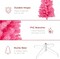 Pencil Artificial Christmas Tree with 300 2-in-1 White & Multicolor LED Lights & Sturdy Metal Base